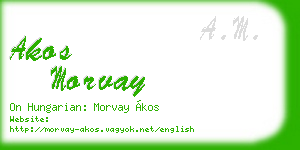 akos morvay business card